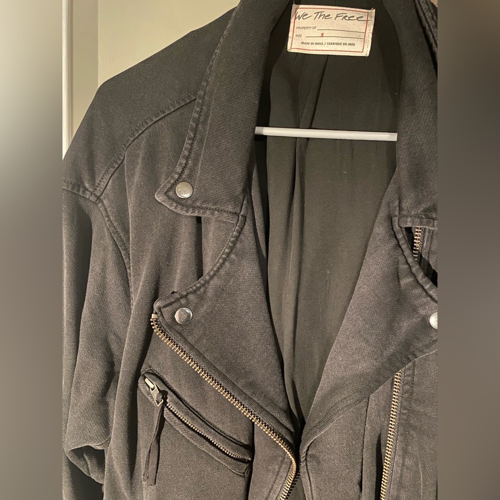 Free People Sweatshirt Moto Jacket - Picture 7 of 9